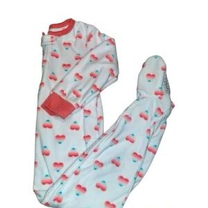 Carter's White and pink/blue Heart Print Baby Onesie